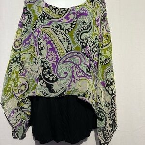 Cha Cha Vente Paisley design Blouse, size 3x